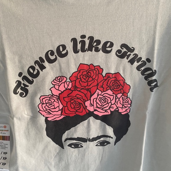 Fierce Like Frida cotton/polyester blend T-shirt. Size XS youth. - Picture 4 of 7